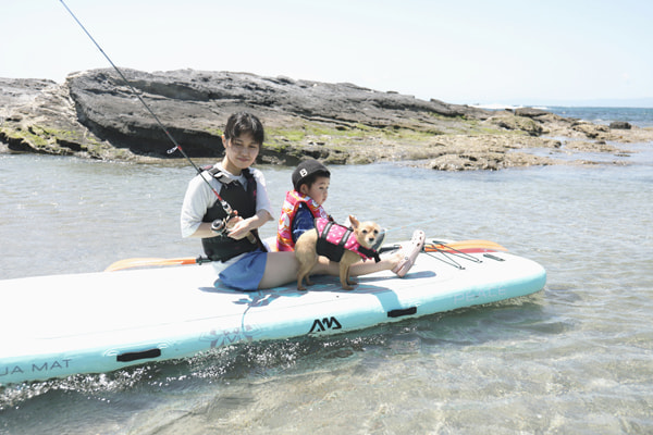 家族でSUPフィッシング