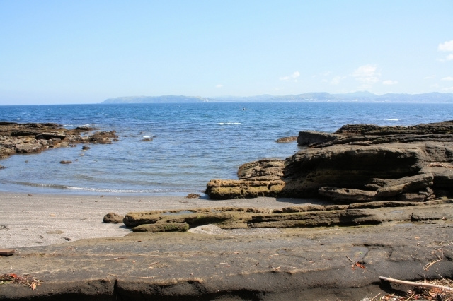 沖ノ島の磯、海水浴場 