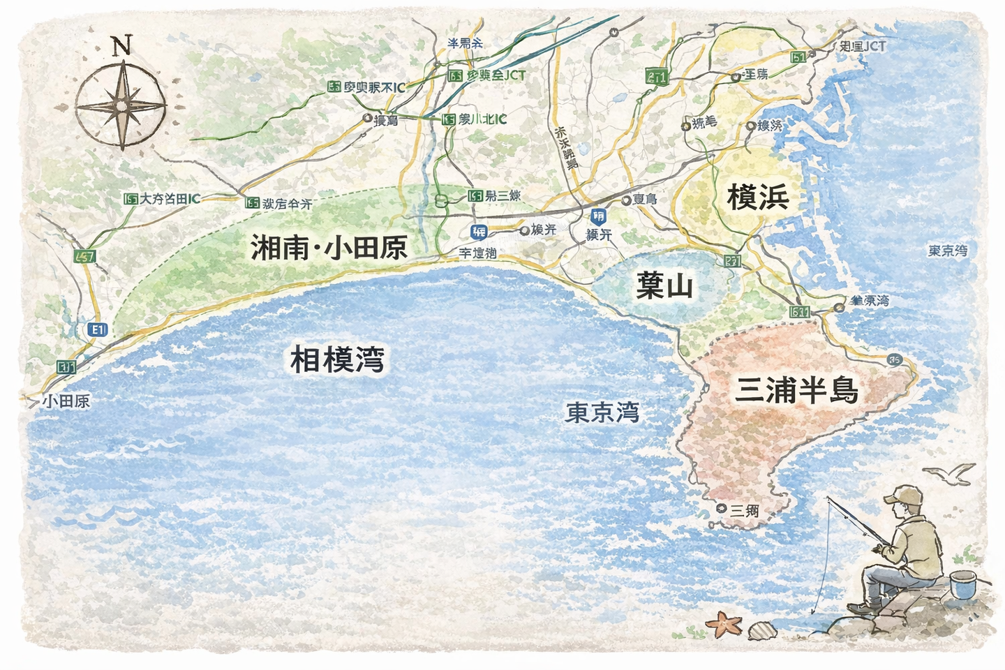 三浦半島エギングマップ